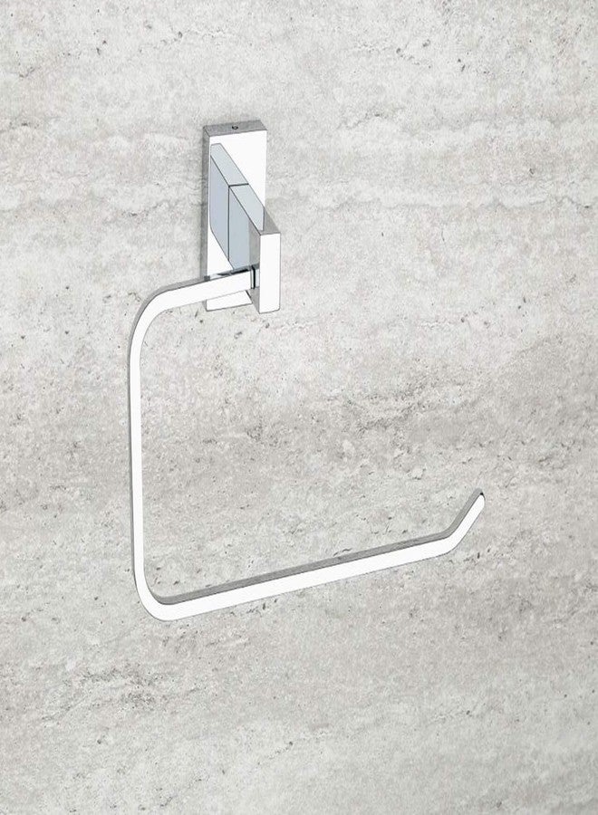 iSTAR Chrome Finish 304 Grade Stainless Steel Square Napkin Ring Modern Bath Towel Stand | Towel Holder | Towel Hanger Silver (Pack of 1) - Image 1